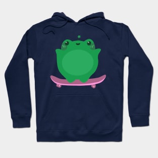 Cute Skateboarding Frog Hoodie